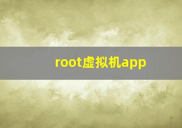 root虚拟机app