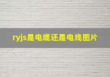 ryjs是电缆还是电线图片