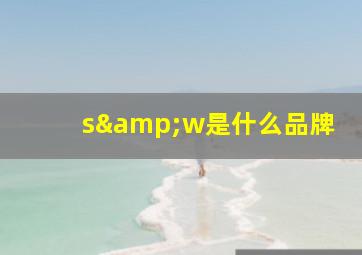 s&w是什么品牌