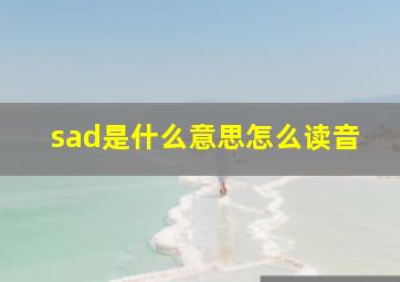 sad是什么意思怎么读音