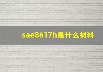 sae8617h是什么材料