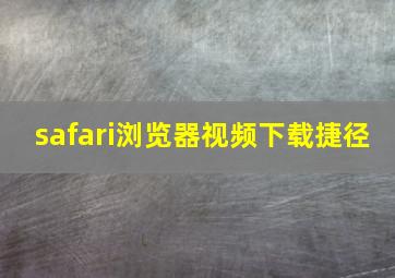 safari浏览器视频下载捷径