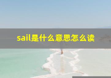 sail是什么意思怎么读