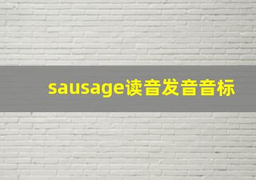 sausage读音发音音标