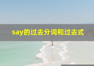 say的过去分词和过去式