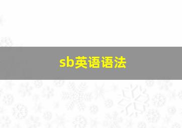 sb英语语法