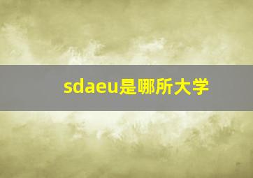 sdaeu是哪所大学