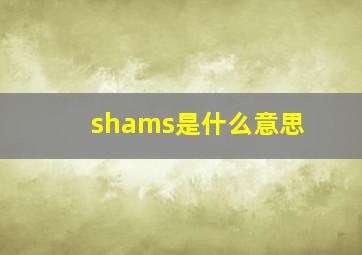 shams是什么意思