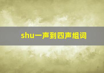 shu一声到四声组词