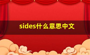 sides什么意思中文