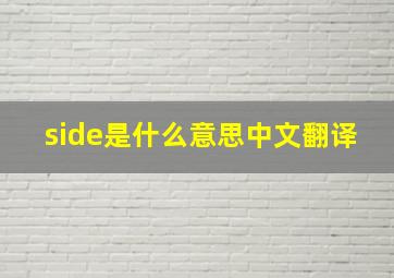 side是什么意思中文翻译