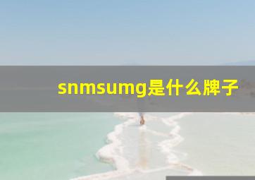 snmsumg是什么牌子