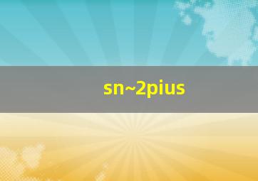 sn~2pius