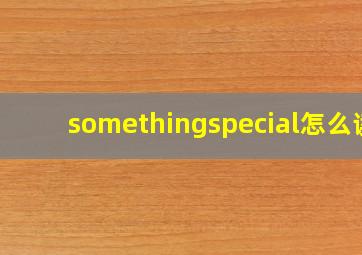 somethingspecial怎么读