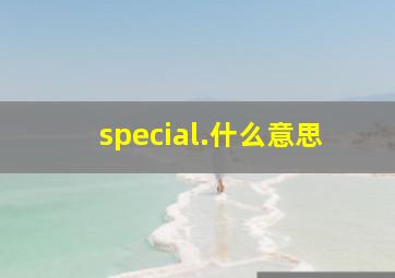 special.什么意思