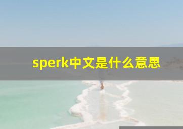 sperk中文是什么意思