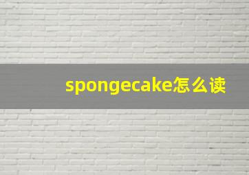 spongecake怎么读