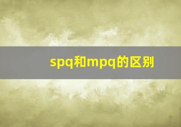 spq和mpq的区别