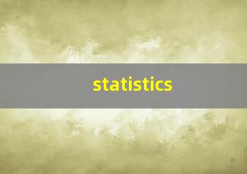 statistics