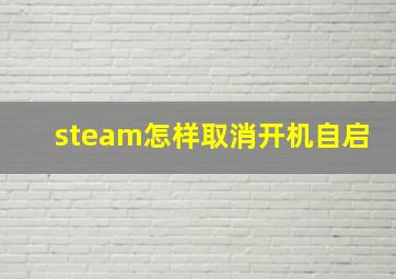 steam怎样取消开机自启