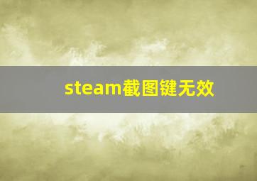 steam截图键无效