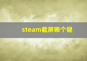 steam截屏哪个键