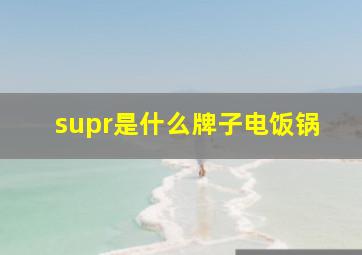 supr是什么牌子电饭锅