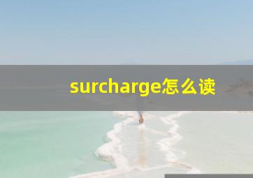 surcharge怎么读