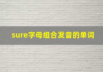 sure字母组合发音的单词