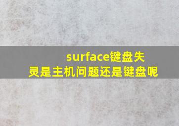 surface键盘失灵是主机问题还是键盘呢