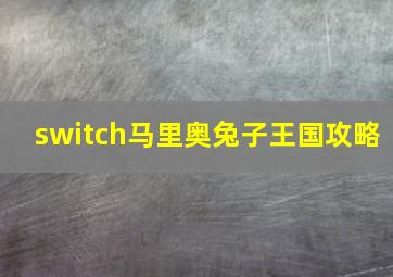 switch马里奥兔子王国攻略