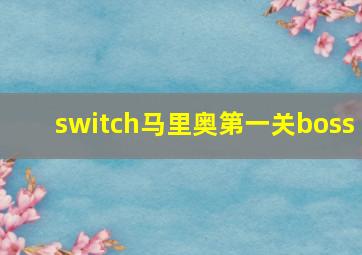 switch马里奥第一关boss