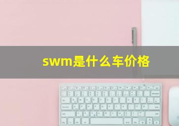 swm是什么车价格