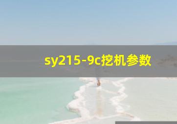 sy215-9c挖机参数