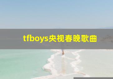 tfboys央视春晚歌曲