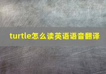 turtle怎么读英语语音翻译