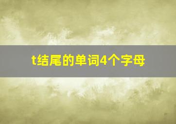 t结尾的单词4个字母