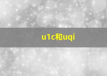 u1c和uqi