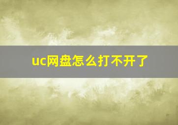 uc网盘怎么打不开了