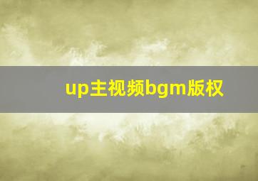 up主视频bgm版权