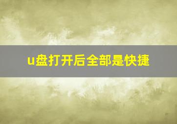 u盘打开后全部是快捷