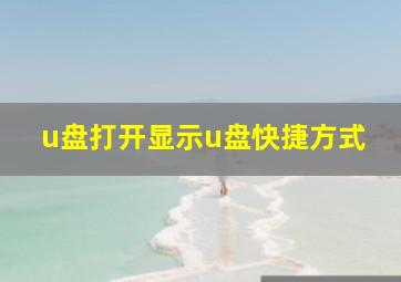 u盘打开显示u盘快捷方式