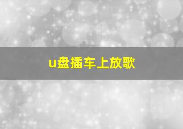 u盘插车上放歌