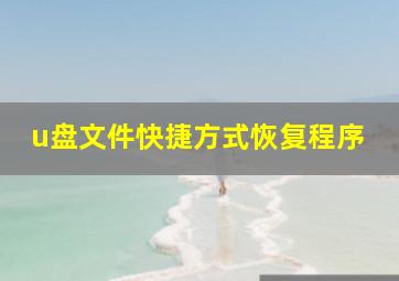 u盘文件快捷方式恢复程序