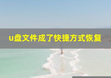 u盘文件成了快捷方式恢复