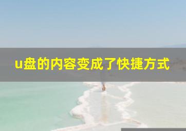 u盘的内容变成了快捷方式