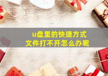 u盘里的快捷方式文件打不开怎么办呢