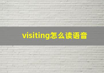 visiting怎么读语音