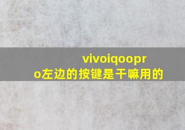 vivoiqoopro左边的按键是干嘛用的