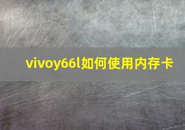 vivoy66l如何使用内存卡